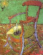 Vincent Van Gogh Gauguin's Chair with Books and Candle oil painting reproduction